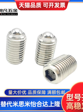 全螺纹钢珠滚轮定位珠 滚珠型 BPRM ZAL51-M6/M8/M10/M12/M16