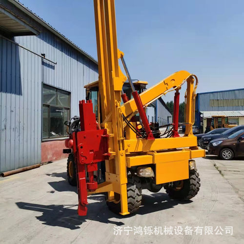 N公路护栏打桩机 大型液压打拔一体机 螺旋钻孔打桩机