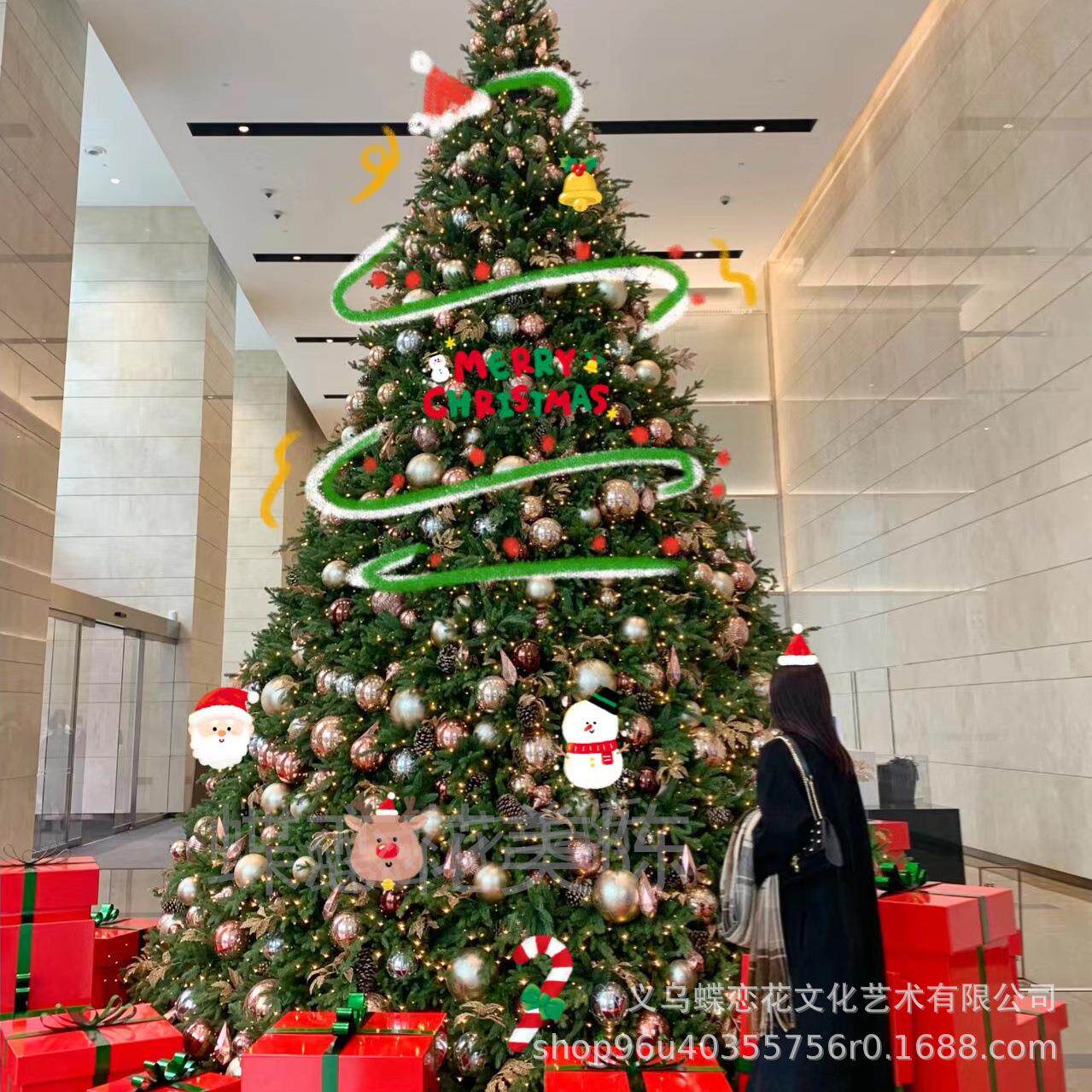 厦门传统LED发光圣诞树 商超酒店节庆布置 大型圣诞树工厂