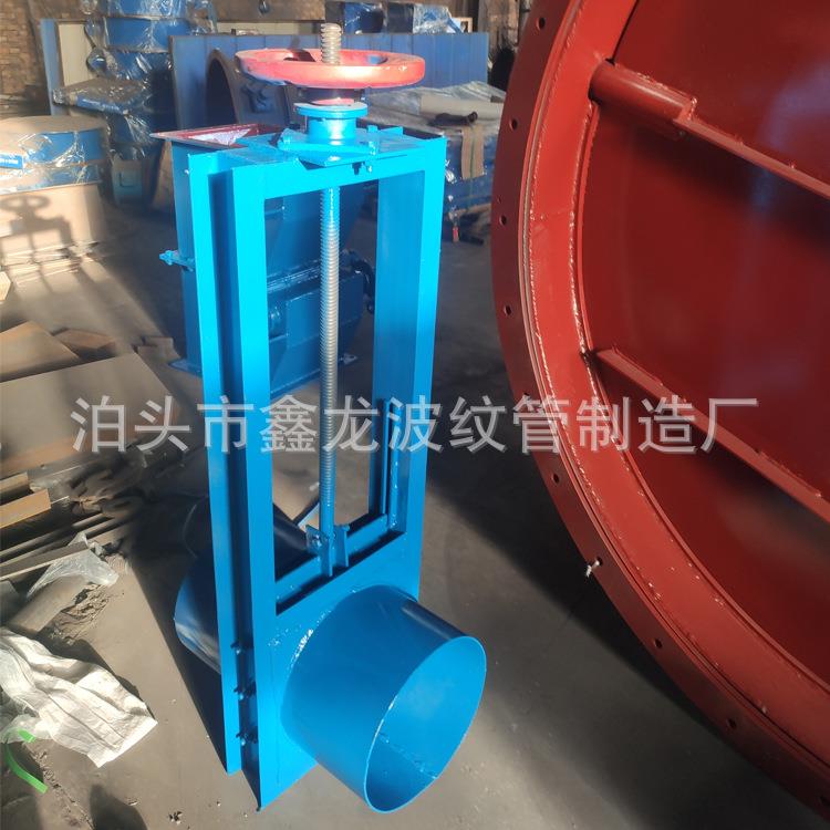 手动软密封污水插板阀两端加短管 雨水井手动启闭机截止碳钢闸阀