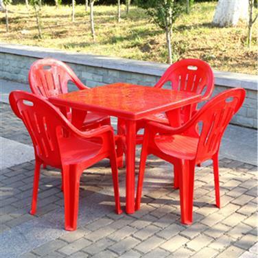户外庭院塑料椅子靠背桌子烧烤摊夜市庭院大排档桌椅组合成人套装