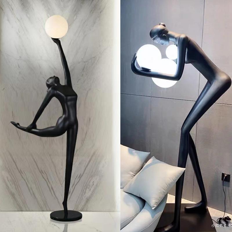 创意人形雕塑落地灯家居客厅售楼处展厅橱窗KTV酒吧艺术软装摆件