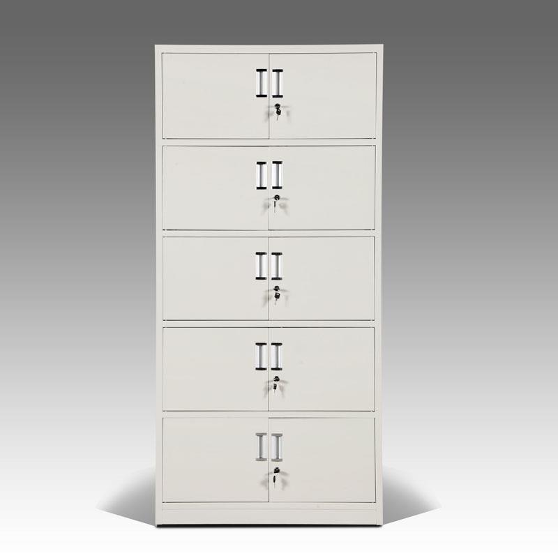 厂家钢制通体五节柜办公铁皮文件柜资料档案柜储物凭证柜