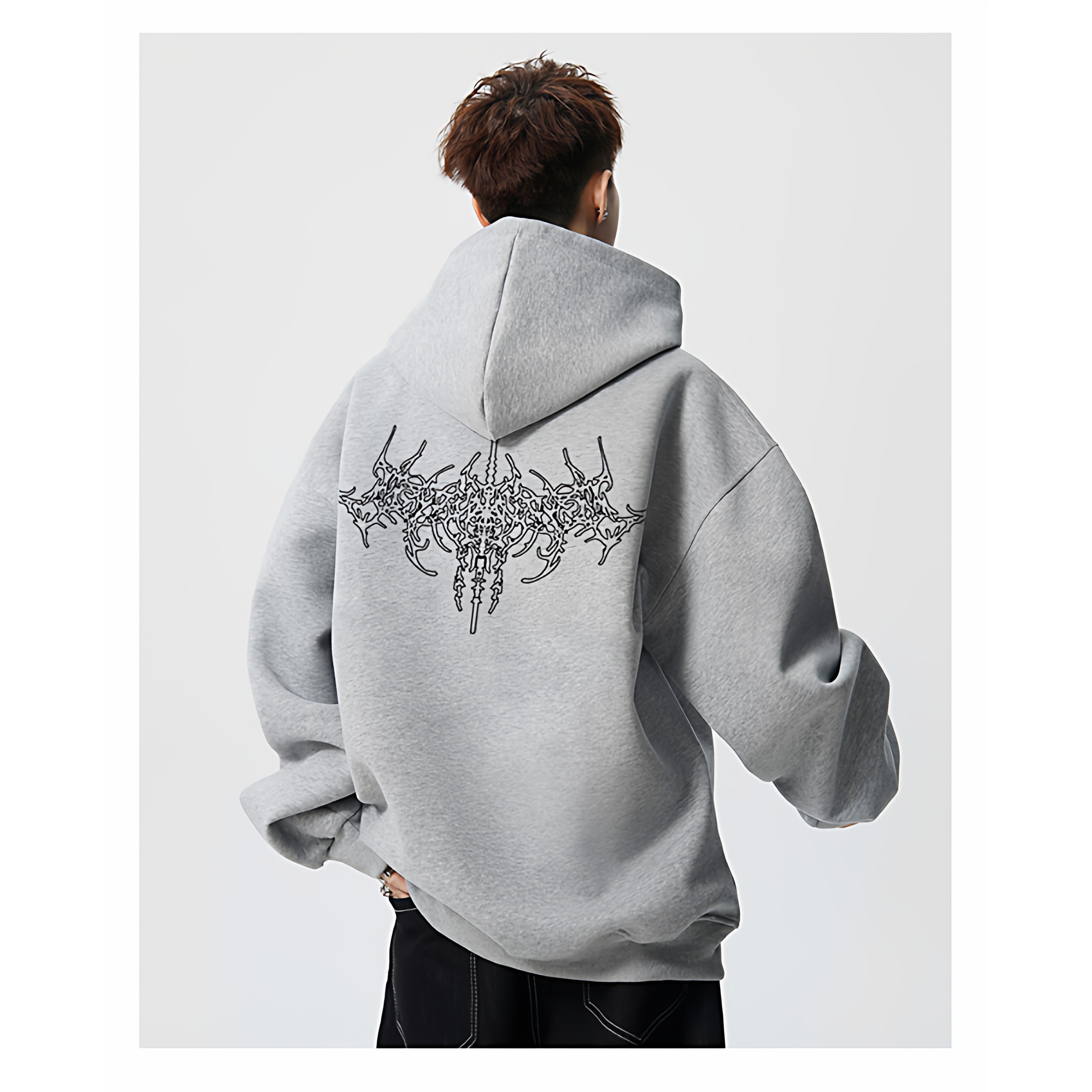 连帽卫衣男2025新款美式