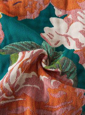 棉新品高档加厚纯布纱布毛巾被盖午PUZ睡双人床盖多功能毯纯棉纱