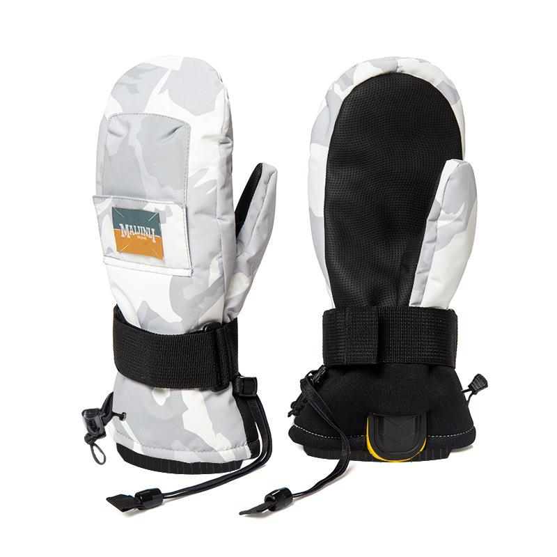 滑雪手套焖子男女单双板带护掌内五指防水可放雪卡内置可拆护腕