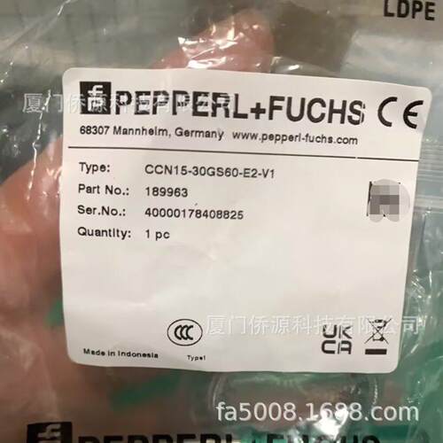 CCN15-30GS60-E2-V1电容式传感器 货号:189963全新原装现货 - 封面