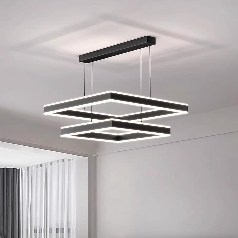 广厅东中山灯具现代简约网红极简53899大家气用组方形客吊灯全屋