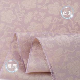 金通枝梅花纹汉旗折袍新花中式织金2521服缎面提面料