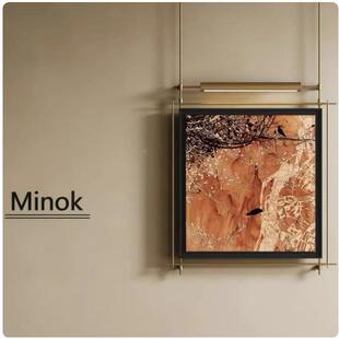 风中古玄关背装饰样板房金属杆装置画JSH51铁景艺吊杆挂件墙面墙