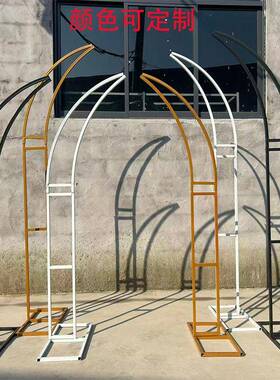 新款婚庆道具牛门角架羊角子花门艺拱路VZZ引铁艺架子婚礼拱架子