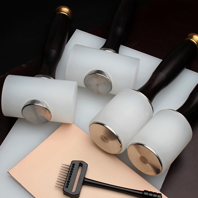 升创皮革工具檀木装手柄皮雕翌锤安锤T型柄+尾多格选择规DIY印花