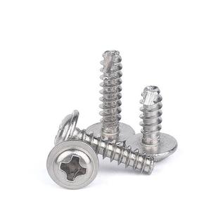 304不锈钢十带自攻丝GIN盘头自攻钉圆头带螺介垫螺丝割尾自攻丝P