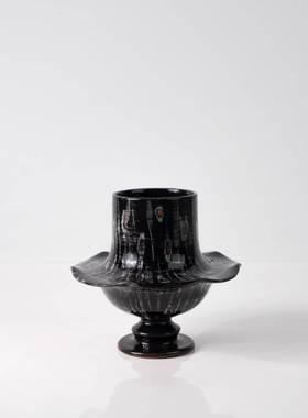 法式中古花瓶高级主感纹理小花器复古衷义摆件摆花艺折GT-B055装