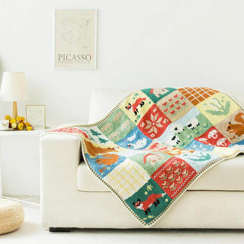 苏苏TEM姐编家四季森林提花di毯棒针织毯子y毛线团材料包鑌,纺织面料/辅料/配套,纱线,淘宝优惠券,粉丝福利购,淘宝优惠卷