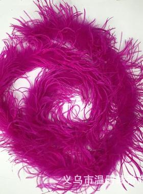 温羽毛厂彩家现销现货供应册鸵鸟色毛条PXL玫红毛条服装配料现货