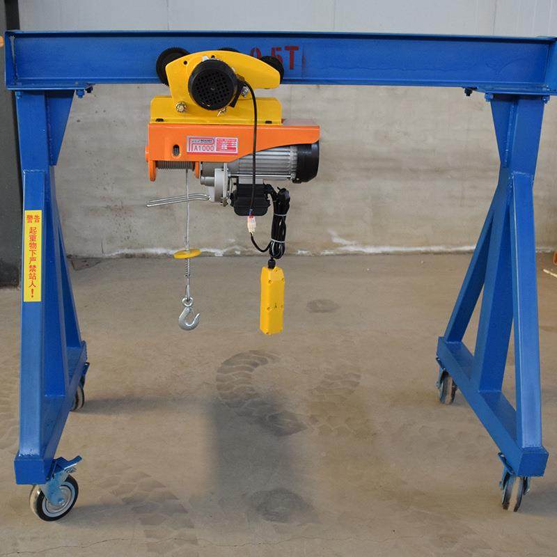 体微型动葫芦跑车行车手推跑电车1连4轮小型行T吊微电0.5T手推跑