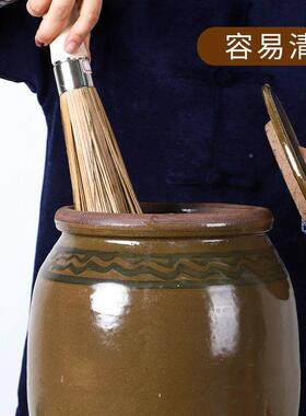 坛菜子腌菜菜容器土陶腌缸菜ONZ家用猪油罐老式带盖腌肉缸酱缸米