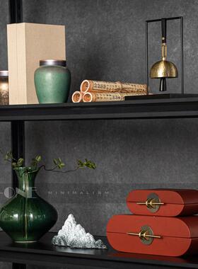 艺SBW贝龛子新中式博古架室书房高级感装饰品壁中古样板房茶软装