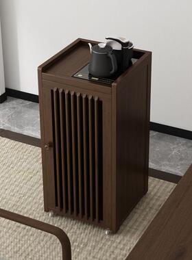 茶家用桌茶台边BNU柜侧柜实木泡茶茶几烧水壶一小体水桶架吧茶水