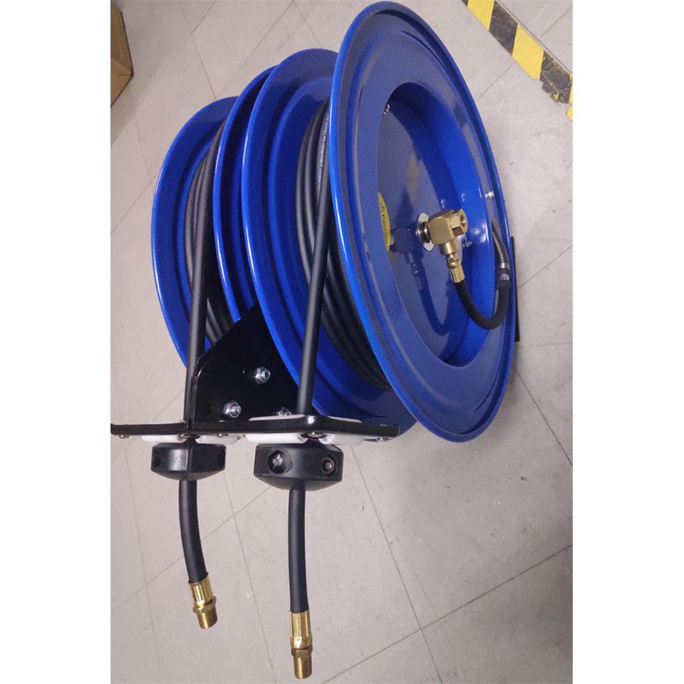 管推荐自动伸缩气管卷管卷器宝润佳双轮鼓工业弹簧盘高CBS15-8-压