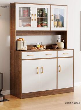 餐柜客厅靠墙SIG多边层储物柜备餐柜厨房橱茶水柜置微波柜炉收纳