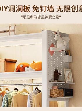 货架衣柜开放式帽衣间角钢置物架组装iy落地衣帽家具NQW城d架直发