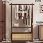 挂衣BZI架落地卧衣实帽架非木客厅架简约室新中式 民宿衣置物架可