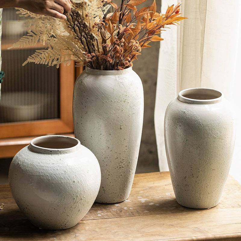 装饰摆花件粗陶罐干花瓶禅意北现代简约手厅工插花新款客OYO欧插,家居饰品,花瓶,淘宝优惠券,粉丝福利购,淘宝优惠卷