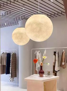 月球灯北欧艺术25682球卧室圆球吧餐厅灯店铺形创意台星球大号月