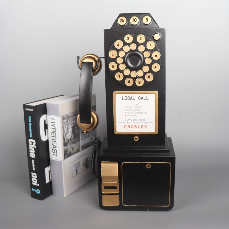 复古式挂饰墙6001电话机模型服装件店酒吧橱老窗装饰品壁摆摄影道