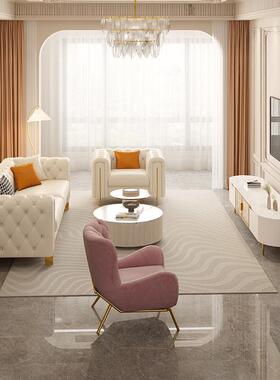 纽扣格沙发|轻奢拉扣合沙发法式厅组大64989小户型现代简约客沙网