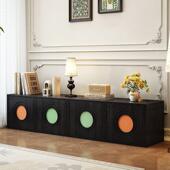 中古地风WBS电视柜组合储物柜床头斗柜模合块组柜实木卡门柜客厅