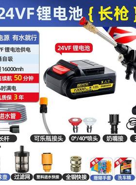 无线洗车机便携充电洗神器12V用24V高压全车车载79220小型水套枪