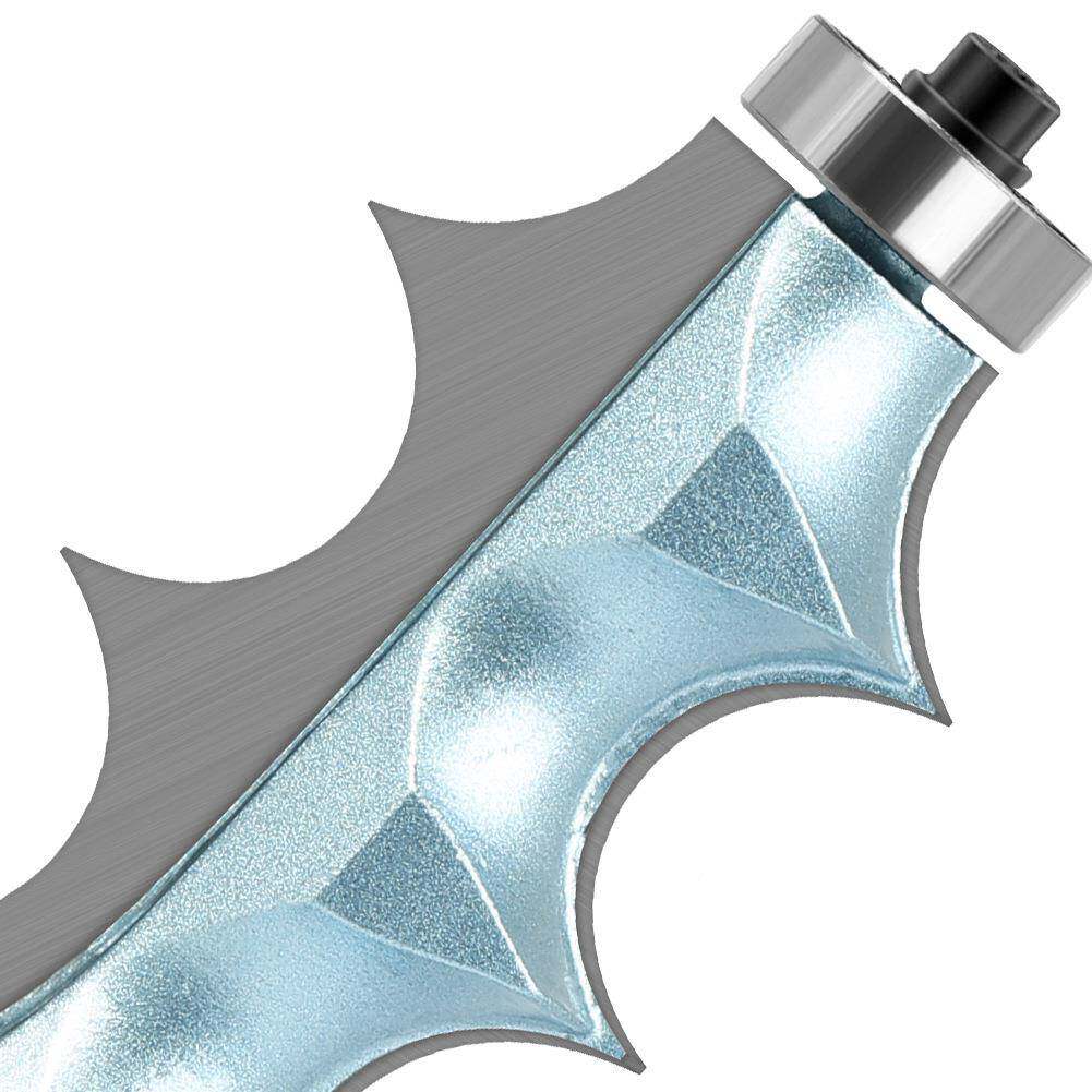 双凸珠刀橱柜条刀装饰线条雕刻机修边带轴承线木双R凸珠工刀曲线R