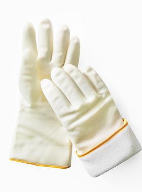 食品防水耐高温20度白色丁腈腌手套防油耐磨糕0IRE级点拌馅料制手