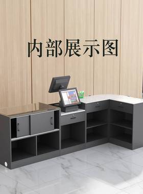 铺超收银台柜台便利店岩店板转角店吧台玻璃烟柜01818展市示柜水