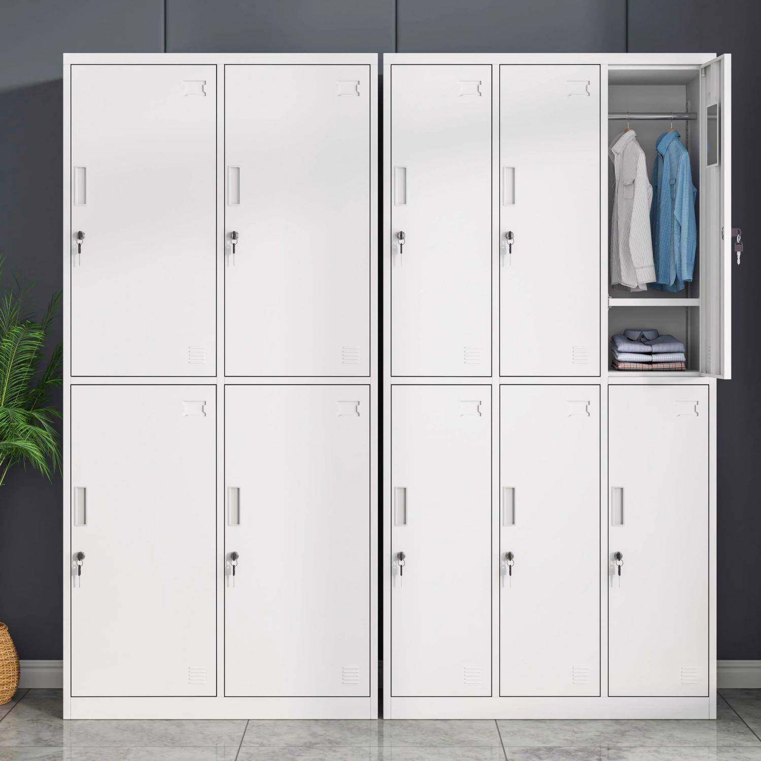 钢制更衣柜员工柜商KUI用工厂储车间物鞋柜宿舍浴室换衣柜铁皮件,商业/办公家具,办公储物柜,淘宝优惠券,粉丝福利购,淘宝优惠卷