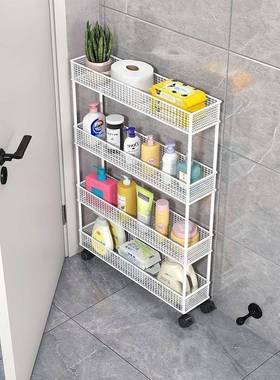 门后缝夹书架置物架地落缝收纳柜超窄置CGT物架缝隙窄可移动简易