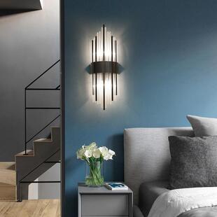 奢灯客厅电视背景灯887墙两侧装饰壁现轻代卧室床头灯免接线充电