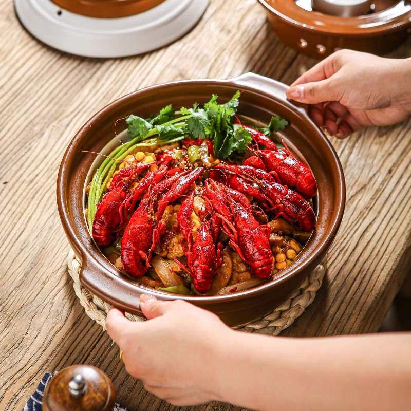 陶瓷砂锅耐高温小火锅酒精炉煲仔炖锅商用干锅菜锅仔干烧不裂