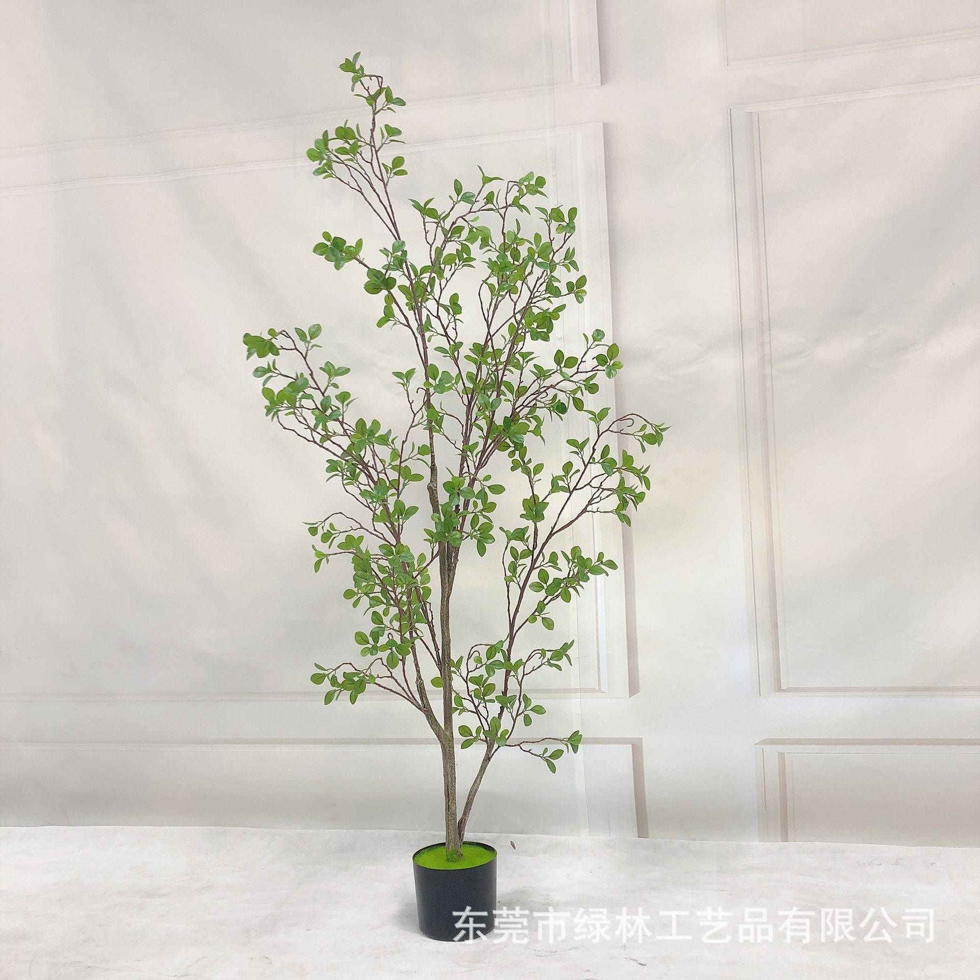 仿真椿树高档美式道密LL-59盆款落地植物橄榄树盆景摄影具装加饰