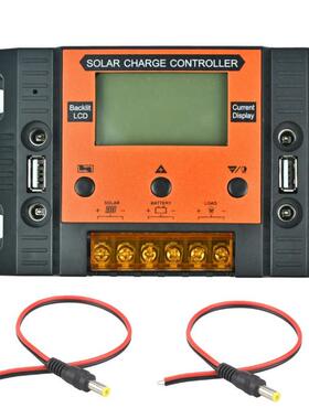 光背光CD夜显L示1224V30A太阳能控GSI制V器可调电压太阳能充电控