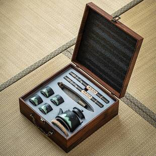 远山文创陶瓷茶四方木箱具套装国潮节礼品茶杯公司年商会务日礼o