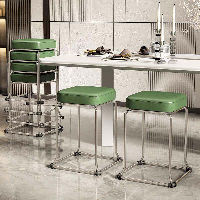 家2315用软凳桌子叠放商用凳子现代简约餐凳时尚可客厅凳加包厚方