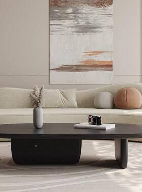 茶茶几日约式现代小户37568型简网板式圆形极简组合客厅红家用板