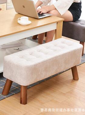 轻床尾凳换鞋凳布艺长凳试鞋矮凳现代客厅奢用门口卧室沙发EQQ凳