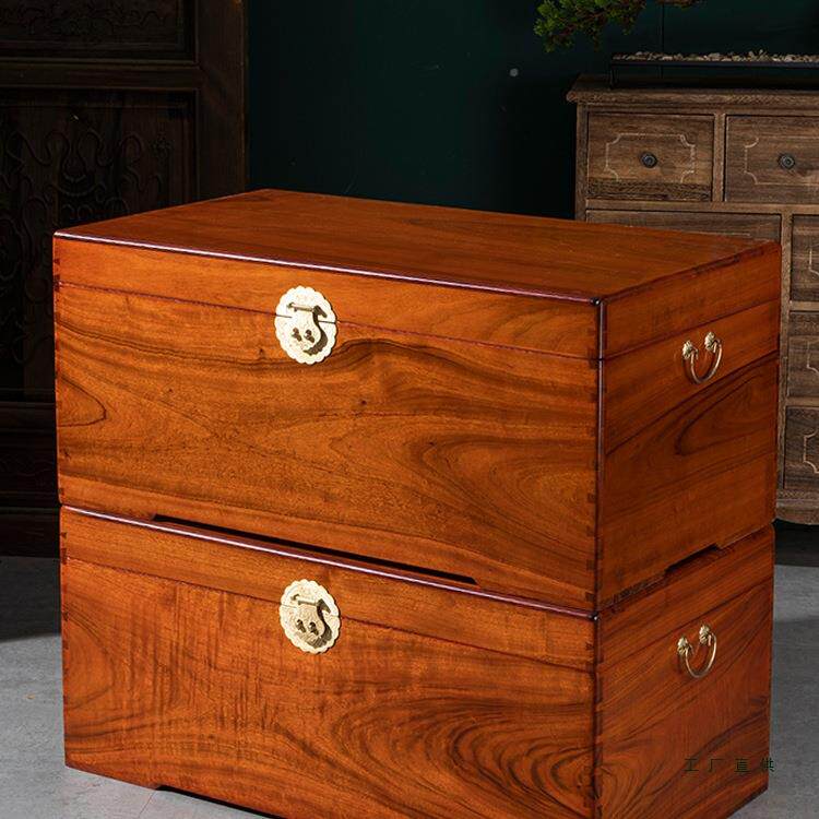 特价婚全香樟木箱实木储物收纳箱子大号嫁书字盒嫁FWE妆结婚衣上