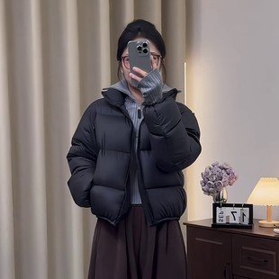 短款肯豆羽绒服女冬季小个子90白鸭绒2025新款加厚黑色面包服外套