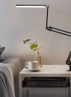 加长美式眼长臂折叠ed桌面夹l子式护灯学习办76323公台读书阅读绘